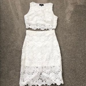 Lulu’s white two piece dress